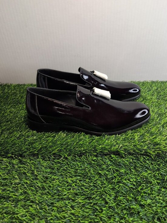 Johnston & Murphy Highland Tassel Slip-On Loafer Burgundy 9.5 Size main image 6